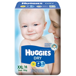 Bỉm dán Huggies Dry - XXL16
